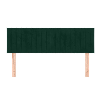 vidaXL Kopfteile 2 Stk. Dunkelgrün 72x5x78/88 cm Samt