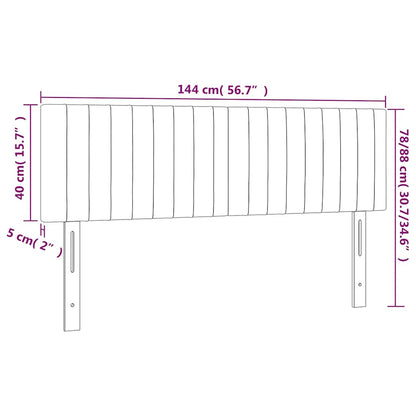 vidaXL Kopfteile 2 Stk. Dunkelgrün 72x5x78/88 cm Samt