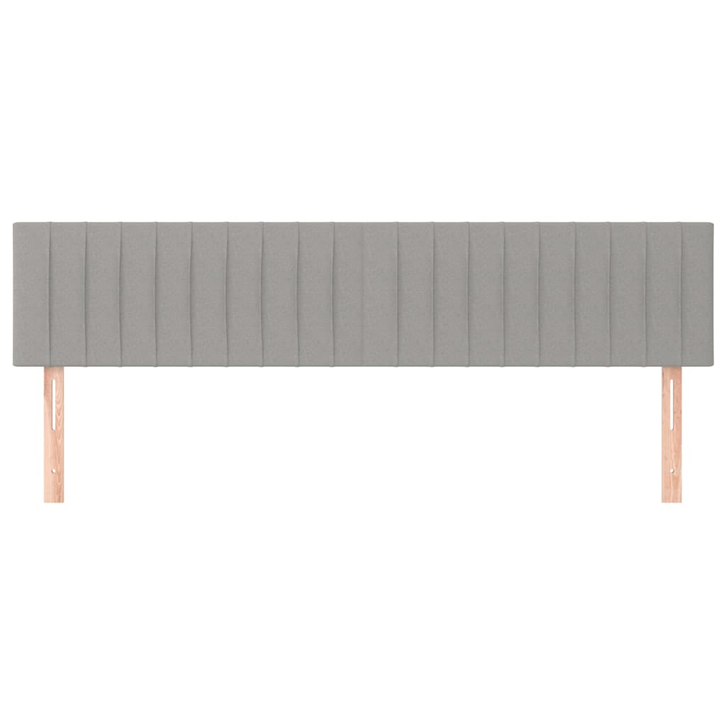 vidaXL Kopfteile 2 Stk. Hellgrau 80x5x78/88 cm Stoff