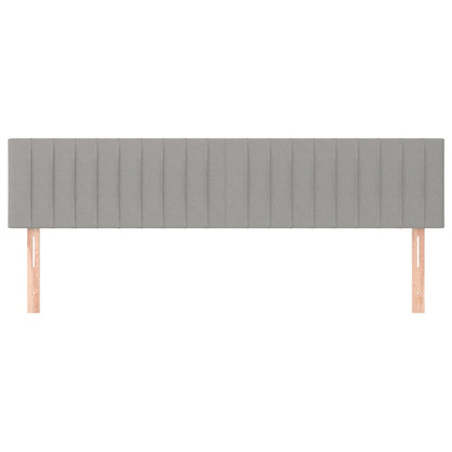 vidaXL Kopfteile 2 Stk. Hellgrau 80x5x78/88 cm Stoff