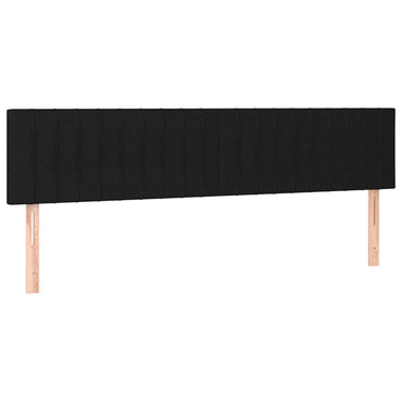 vidaXL Kopfteile 2 Stk. Schwarz 80x5x78/88 cm Stoff