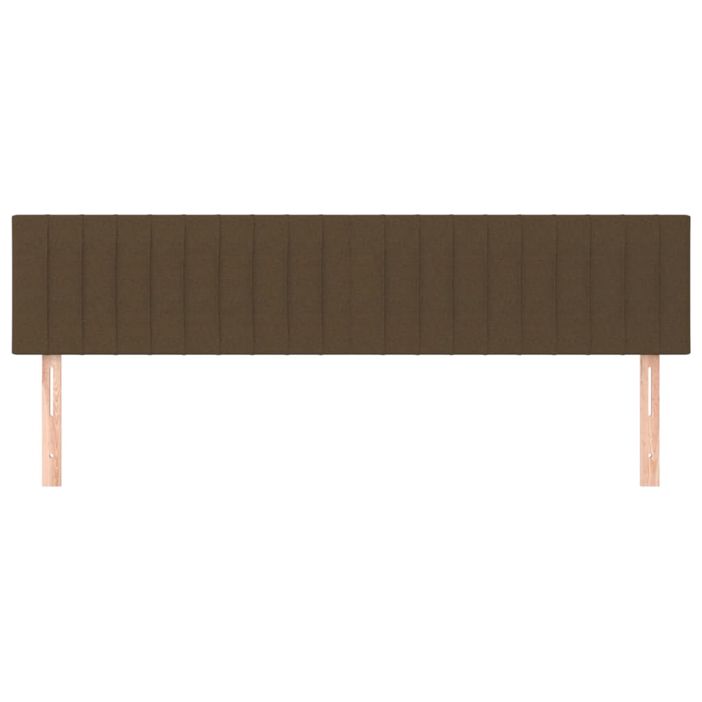 vidaXL Kopfteile 2 Stk. Dunkelbraun 80x5x78/88 cm Stoff