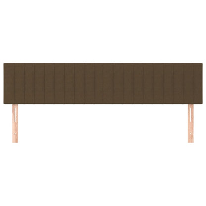 vidaXL Kopfteile 2 Stk. Dunkelbraun 80x5x78/88 cm Stoff
