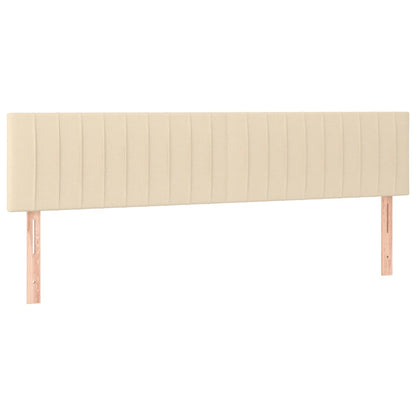 vidaXL Kopfteile 2 Stk. Creme 80x5x78/88 cm Stoff