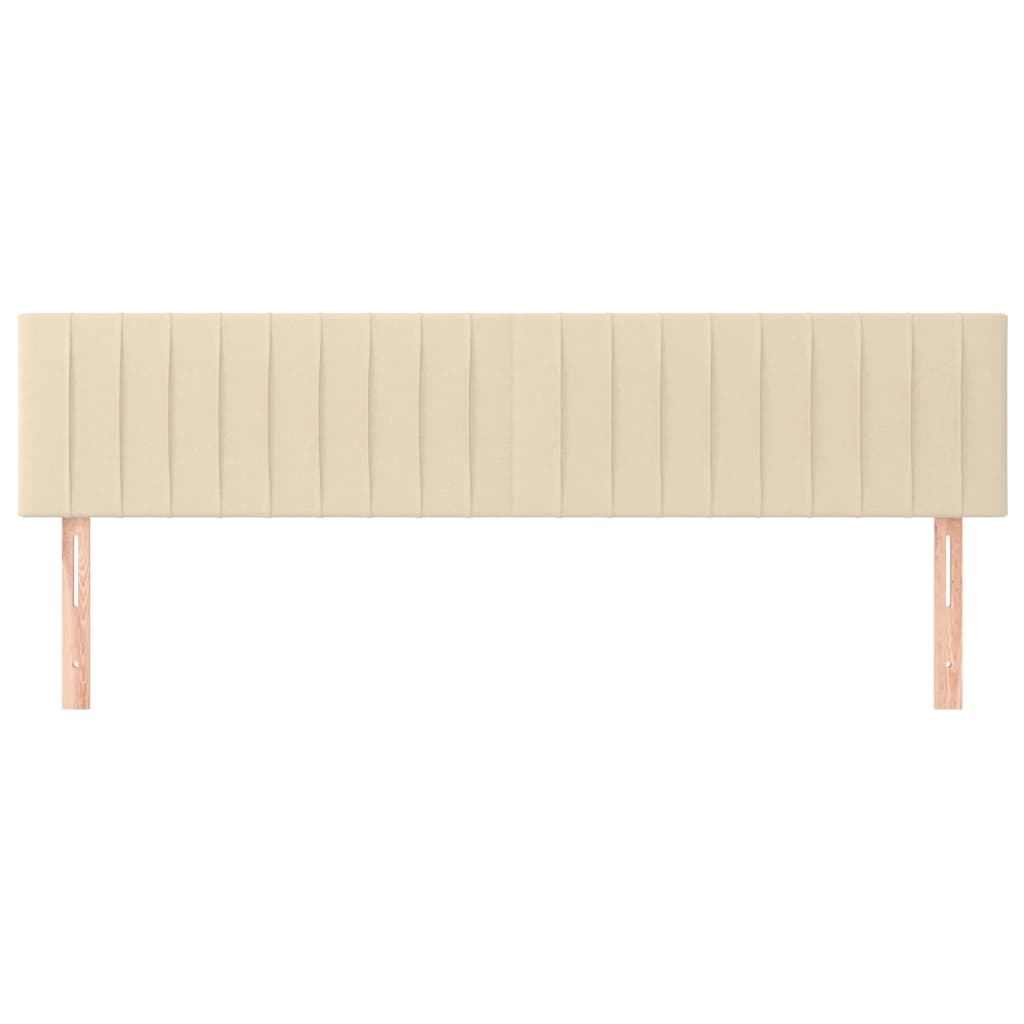 vidaXL Kopfteile 2 Stk. Creme 80x5x78/88 cm Stoff