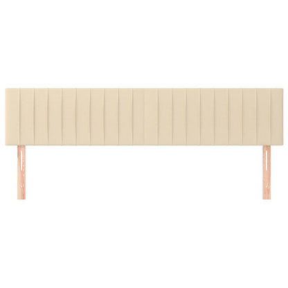 vidaXL Kopfteile 2 Stk. Creme 80x5x78/88 cm Stoff