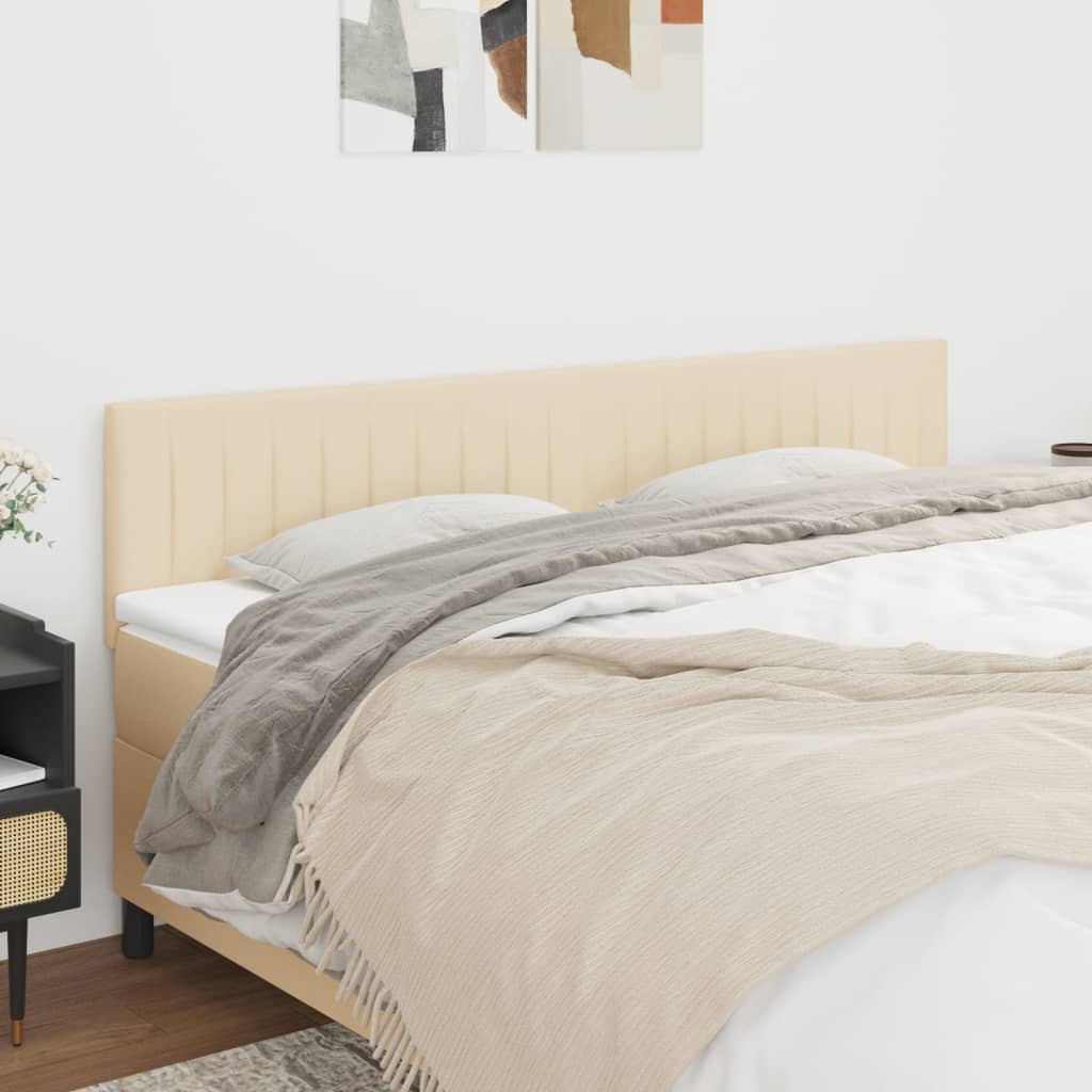 vidaXL Kopfteile 2 Stk. Creme 80x5x78/88 cm Stoff