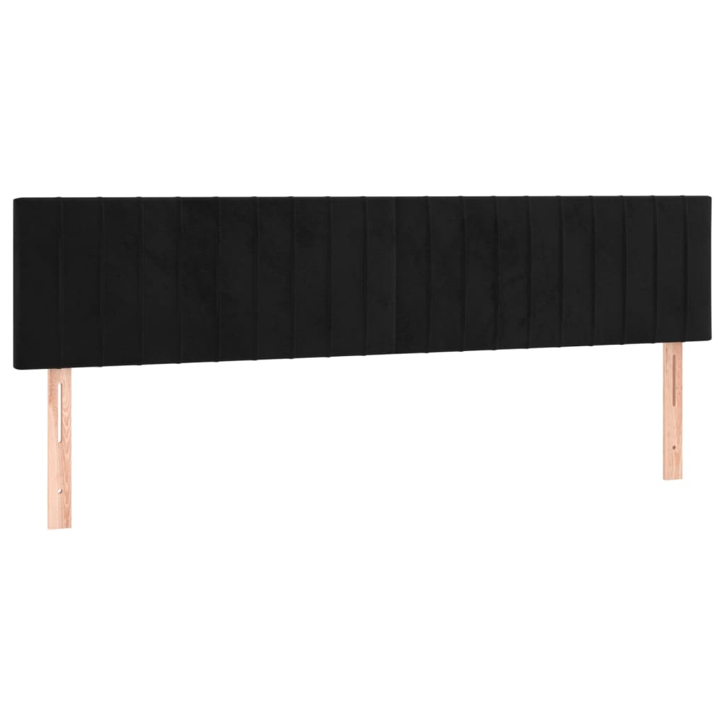 vidaXL Kopfteile 2 Stk. Schwarz 80x5x78/88 cm Samt