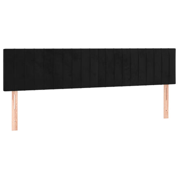 vidaXL Kopfteile 2 Stk. Schwarz 80x5x78/88 cm Samt