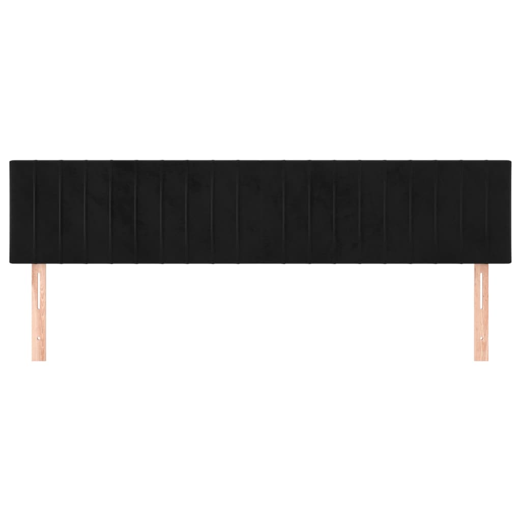 vidaXL Kopfteile 2 Stk. Schwarz 80x5x78/88 cm Samt