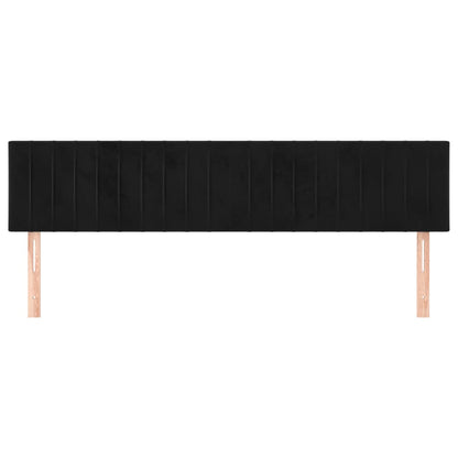 vidaXL Kopfteile 2 Stk. Schwarz 80x5x78/88 cm Samt