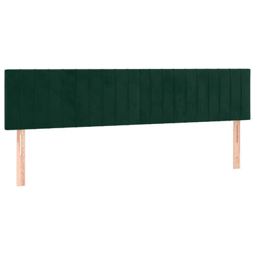 vidaXL Kopfteile 2 Stk. Dunkelgrün 80x5x78/88 cm Samt