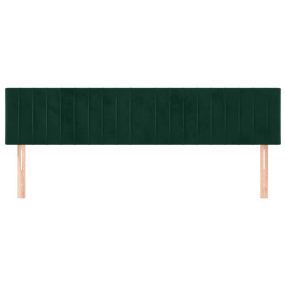 vidaXL Kopfteile 2 Stk. Dunkelgrün 80x5x78/88 cm Samt