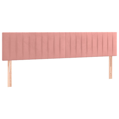 vidaXL Kopfteile 2 Stk. Rosa 80x5x78/88 cm Samt