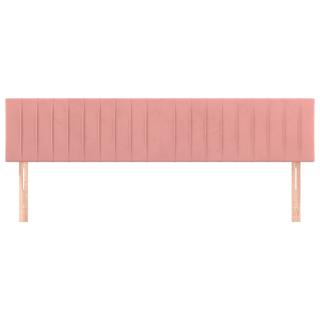 vidaXL Kopfteile 2 Stk. Rosa 80x5x78/88 cm Samt