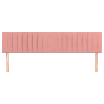 vidaXL Kopfteile 2 Stk. Rosa 80x5x78/88 cm Samt