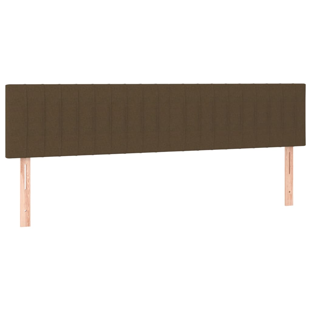 vidaXL Kopfteile 2 Stk. Dunkelbraun 90x5x78/88 cm Stoff