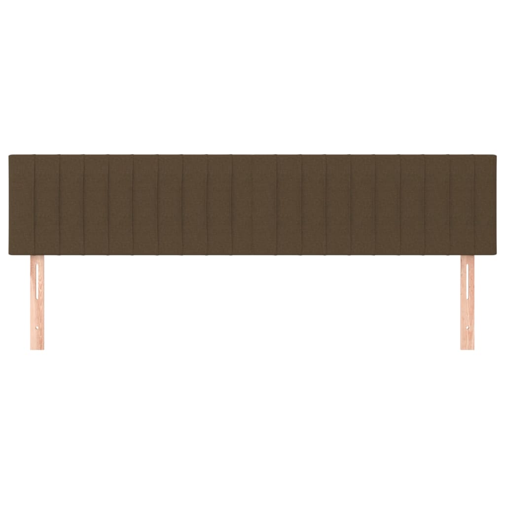 vidaXL Kopfteile 2 Stk. Dunkelbraun 90x5x78/88 cm Stoff