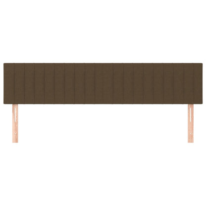 vidaXL Kopfteile 2 Stk. Dunkelbraun 90x5x78/88 cm Stoff