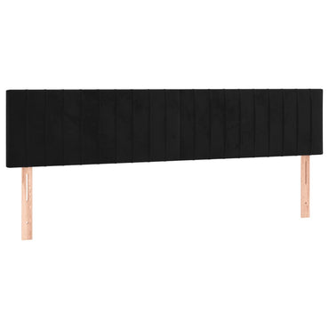 vidaXL Kopfteile 2 Stk. Schwarz 90x5x78/88 cm Samt