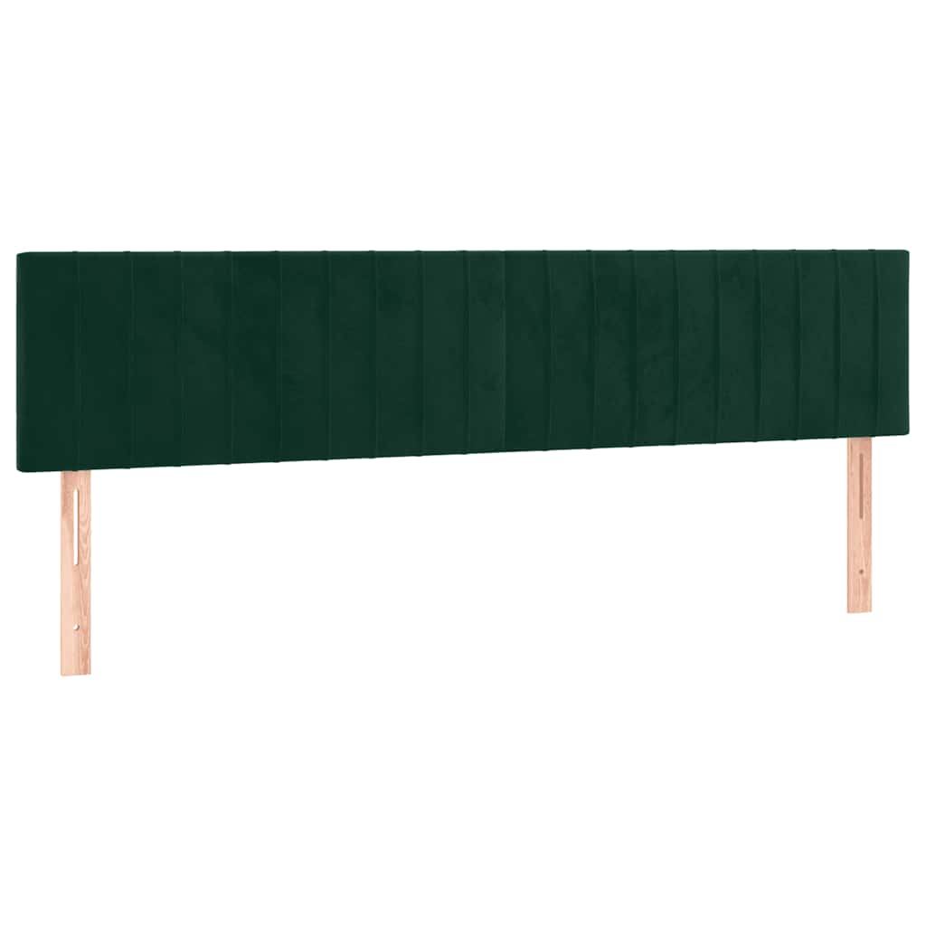 vidaXL Kopfteile 2 Stk. Dunkelgrün 90x5x78/88 cm Samt