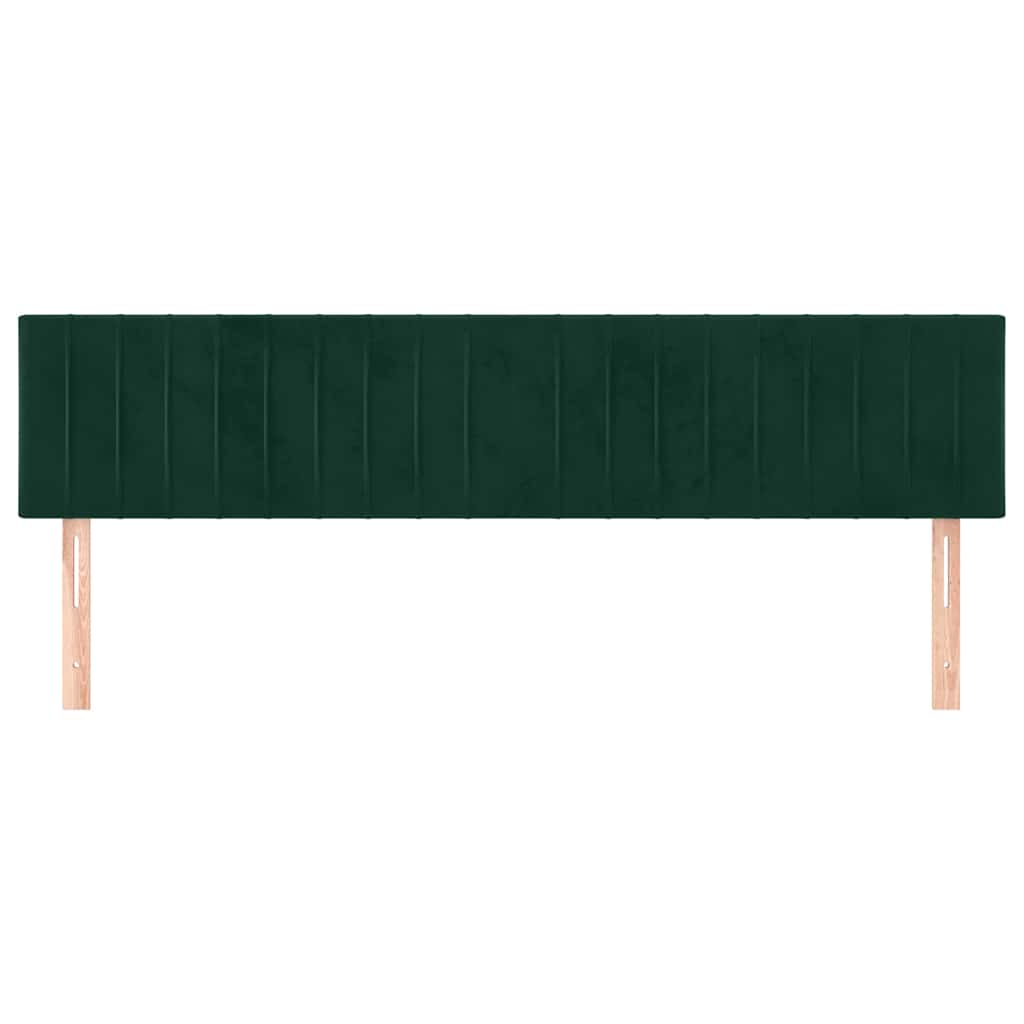 vidaXL Kopfteile 2 Stk. Dunkelgrün 90x5x78/88 cm Samt