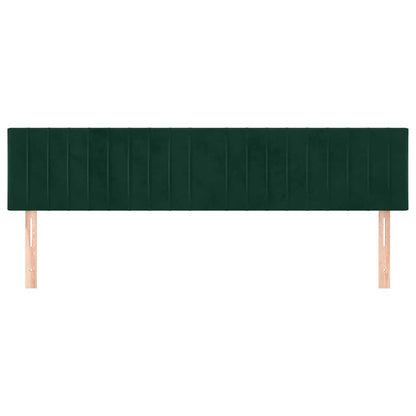 vidaXL Kopfteile 2 Stk. Dunkelgrün 90x5x78/88 cm Samt