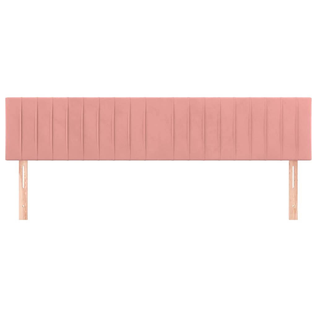 vidaXL Kopfteile 2 Stk. Rosa 90x5x78/88 cm Samt