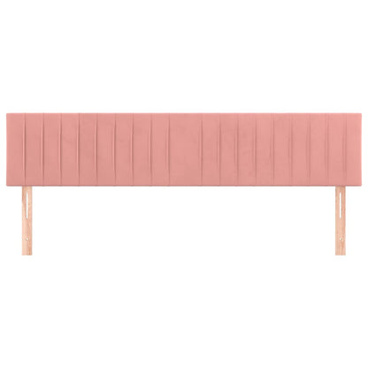 vidaXL Kopfteile 2 Stk. Rosa 90x5x78/88 cm Samt
