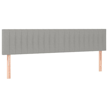 vidaXL Kopfteile 2 Stk. Hellgrau 100x5x78/88 cm Stoff