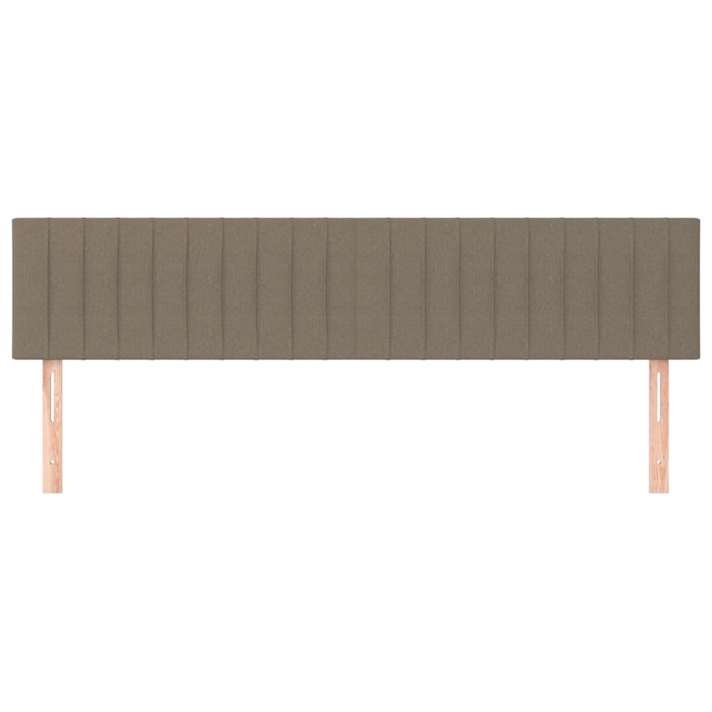 vidaXL Kopfteile 2 Stk. Taupe 100x5x78/88 cm Stoff