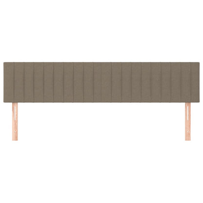 vidaXL Kopfteile 2 Stk. Taupe 100x5x78/88 cm Stoff