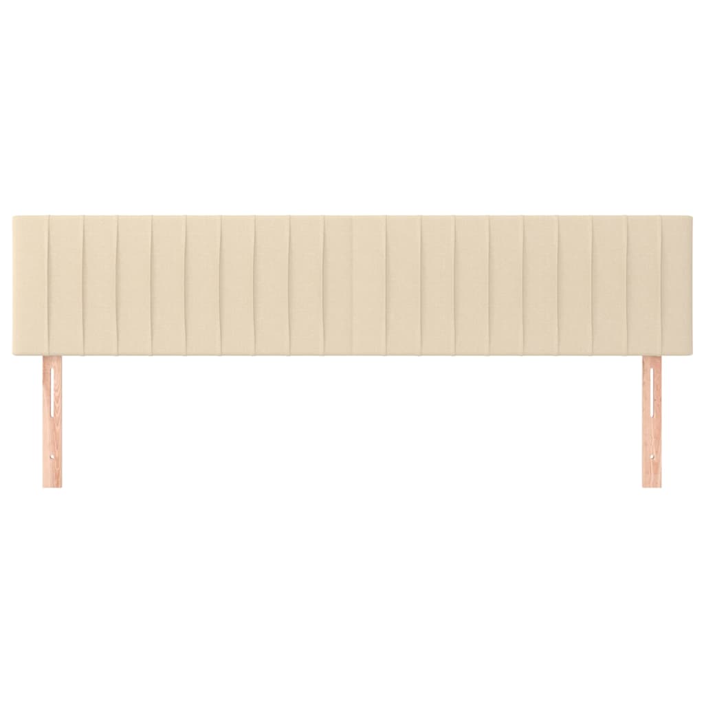 vidaXL Kopfteile 2 Stk. Creme 100x5x78/88 cm Stoff