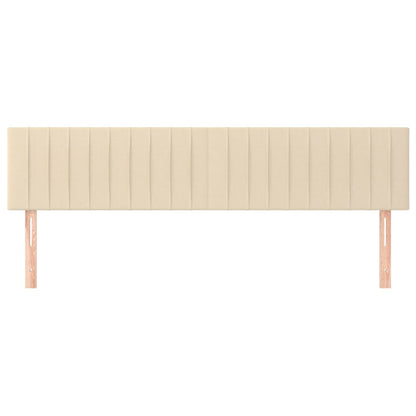 vidaXL Kopfteile 2 Stk. Creme 100x5x78/88 cm Stoff