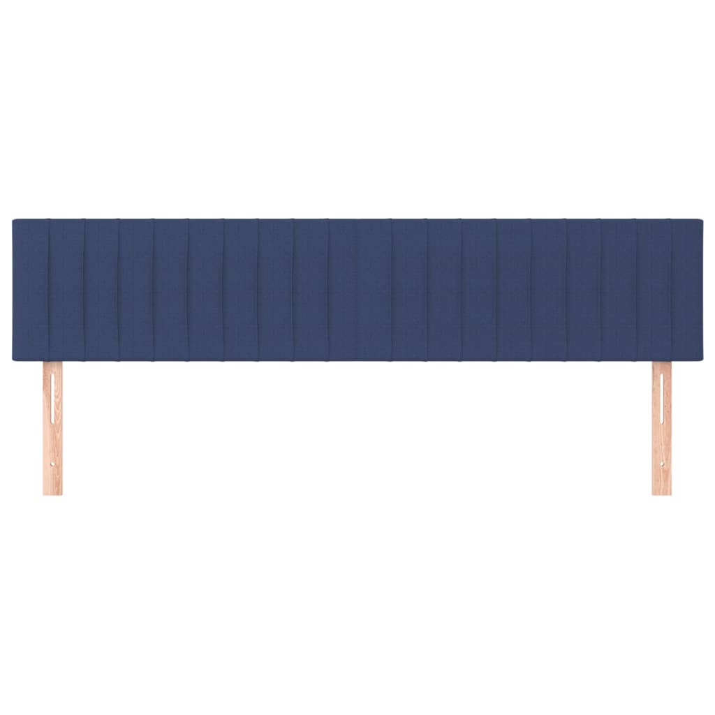 vidaXL Kopfteile 2 Stk. Blau 100x5x78/88 cm Stoff