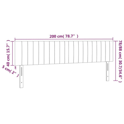 vidaXL Kopfteile 2 Stk. Blau 100x5x78/88 cm Stoff