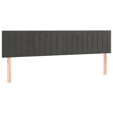 vidaXL Kopfteile 2 Stk. Dunkelgrau 100x5x78/88 cm Samt