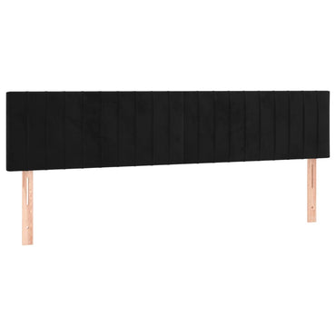 vidaXL Kopfteile 2 Stk. Schwarz 100x5x78/88 cm Samt
