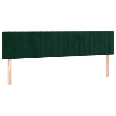 vidaXL Kopfteile 2 Stk. Dunkelgrün 100x5x78/88 cm Samt