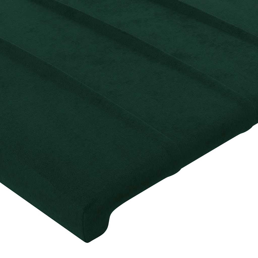 vidaXL Kopfteile 2 Stk. Dunkelgrün 100x5x78/88 cm Samt