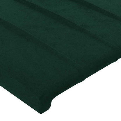 vidaXL Kopfteile 2 Stk. Dunkelgrün 100x5x78/88 cm Samt