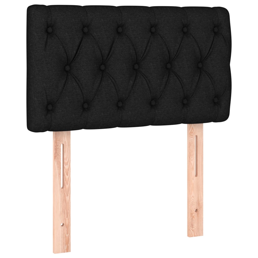 vidaXL Kopfteil Schwarz 80x7x78/88 cm Stoff