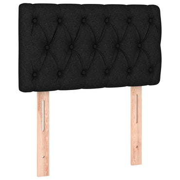 vidaXL Kopfteil Schwarz 80x7x78/88 cm Stoff