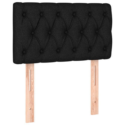vidaXL Kopfteil Schwarz 80x7x78/88 cm Stoff