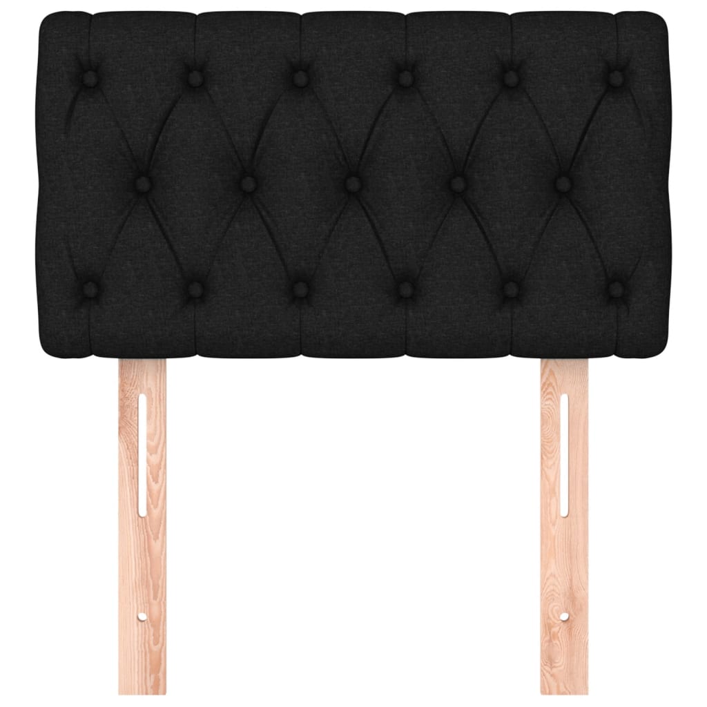 vidaXL Kopfteil Schwarz 80x7x78/88 cm Stoff