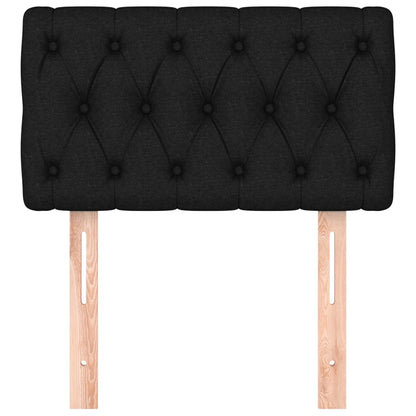 vidaXL Kopfteil Schwarz 80x7x78/88 cm Stoff