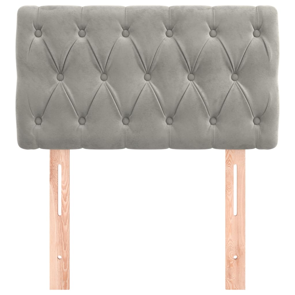 vidaXL Kopfteil Hellgrau 80x7x78/88 cm Samt