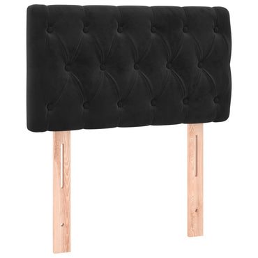 vidaXL Kopfteil Schwarz 80x7x78/88 cm Samt