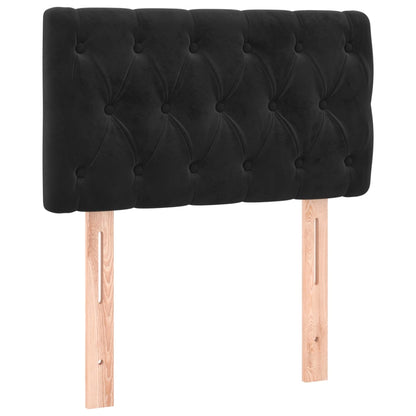 vidaXL Kopfteil Schwarz 80x7x78/88 cm Samt