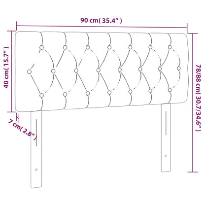 vidaXL Kopfteil Hellgrau 90x7x78/88 cm Samt